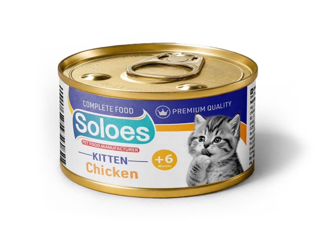 Soloes Complete Wet Food for Kittens with Chicken