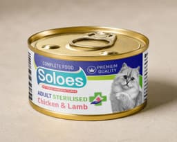 Soloes Complete Wet Food for Sterilized Cats with Chicken and Lamb