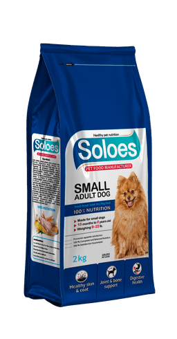Soloes Dry Food for Adult Small Breed Dogs - 2kg