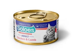 Soloes Complete Wet Food for Adult Cats with Chicken and Lamb