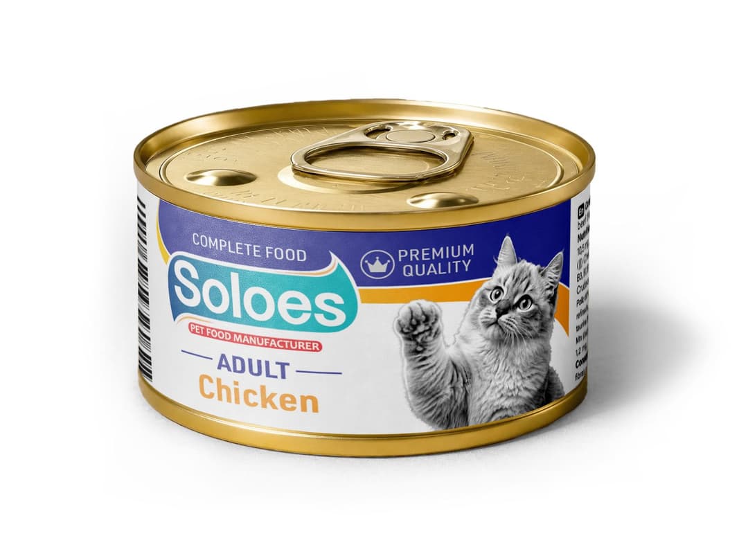 Soloes Complete Wet Food for Adult Cats with Chicken